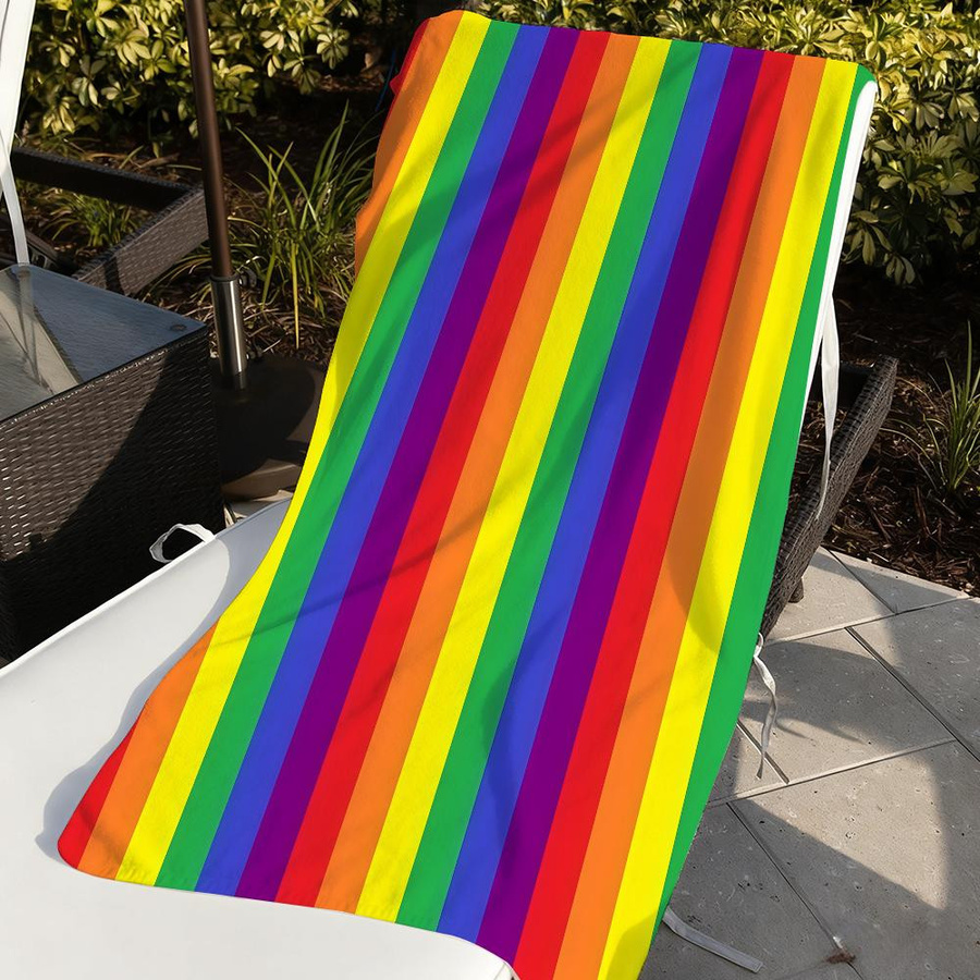 Schnelltrocknendes Regenbogen Strandtuch Multicolor B: 30 cm, H: 60 cm - Bild 2