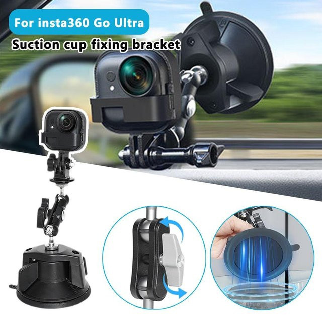 Shadow Stone Kamera-Befestigungshalterung für Insta360 Go mit Auto-Saugnapf in Schwarz - Bild 1