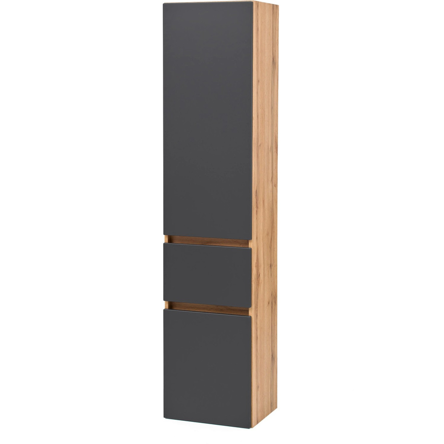 Held Möbel Hochschrank Salerno matt Grau-Wotaneiche, B/T/H: 40 x 35 x 180 cm - Bild 2