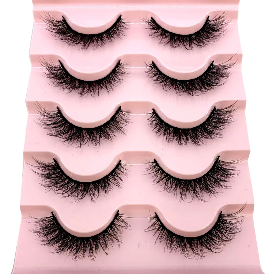 AMSDCN Wimpern 3D-Nerzfell, Black, 5 Paar, Unisex - Bild 2