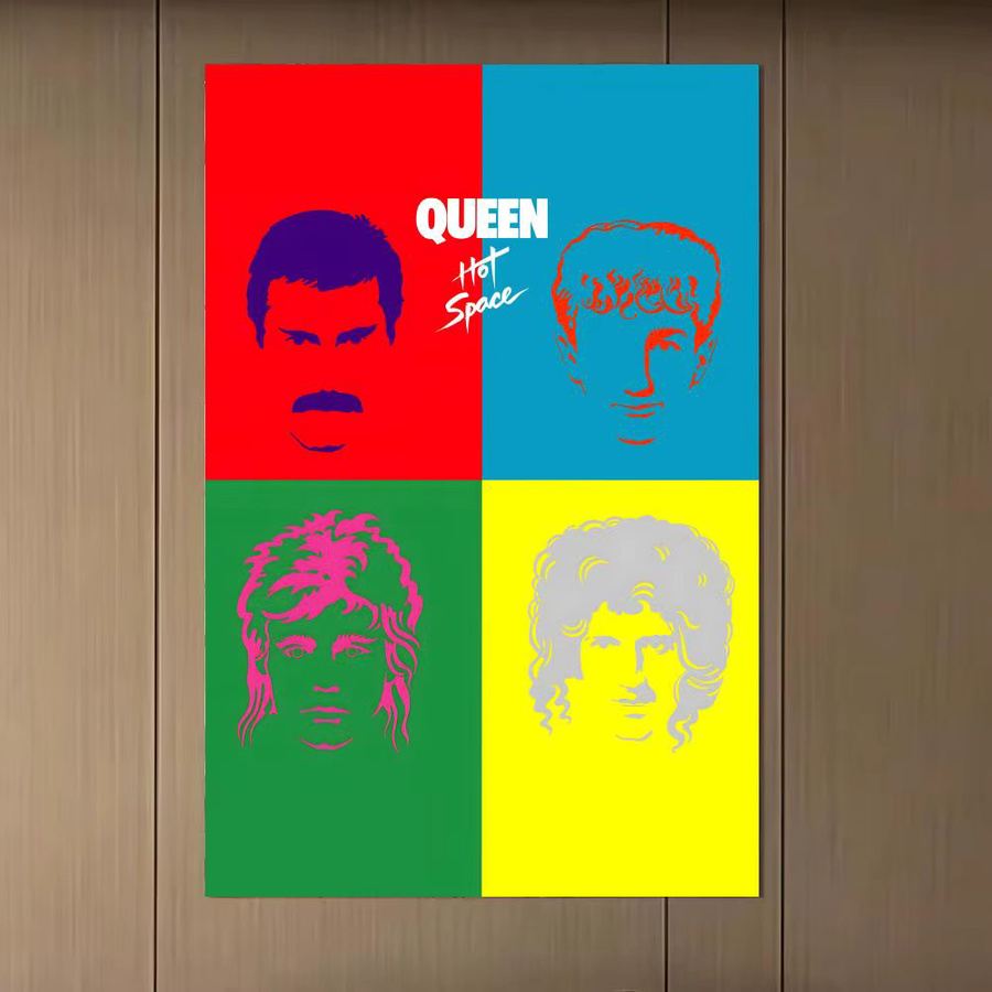 B-Queen-NS Band-Poster von Beast Kingdom, künstlerisches Wandbild in Weiß und Multicolour, modernes abstraktes Grafikdesign aus Papier für dein Zuhause oder Büro - Bild 3