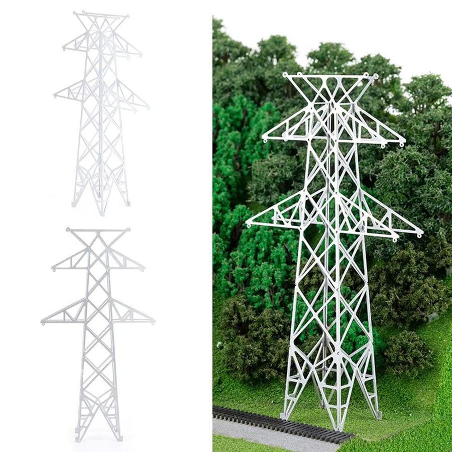 SANMERSEN Diorama Modell Power Transmission Tower, Stadt Gebäude Szene, Spannung Turm Gebäude Modell Zubehör - Bild 2