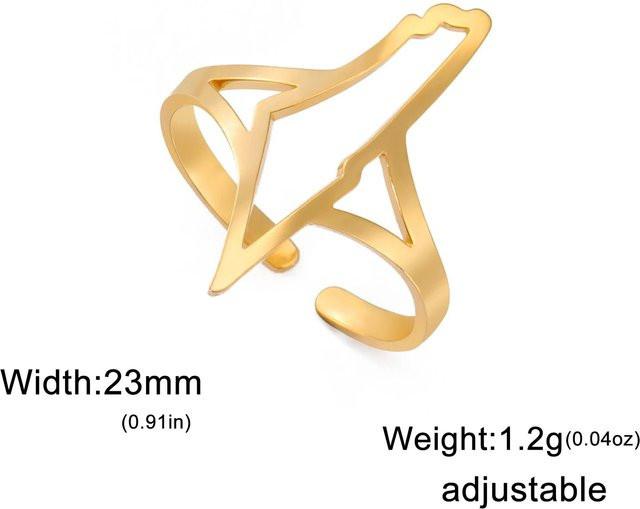 Ring Palästina Karten, Edelstahl, Gold, Unisex, verstellbar - Bild 1