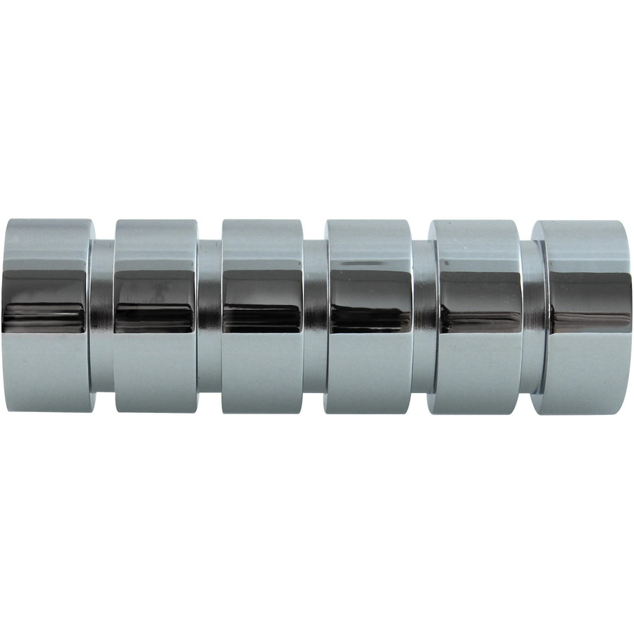 Mydeco Gardinenstangen-Endstück Rillcube in Chrom Silber, Durchmesser: 2 cm - Bild 2