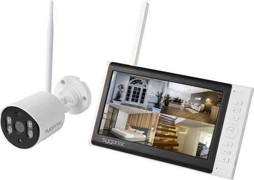 Sygonix SY-7187100 Funk-Überwachungskamera-Set 4-Kanal in Weiß mit 1 Kamera und 1280 x 720 Pixel Auflösung via 2.4GHz Wi-Fi - Bild 1