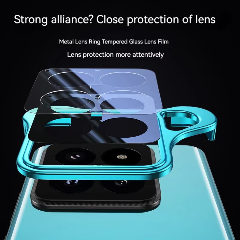 Stoßfeste Schutzhülle aus Aluminium für Xiaomi 14, 14 Pro und 14 Ultra in Blau - Bild 2
