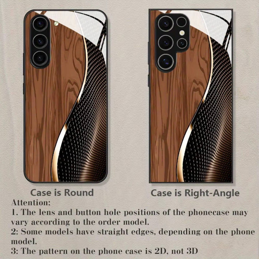 Strukturierte Glas-Handyhülle für Samsung Galaxy S26 S25 S24 S23 S22 S20 in Braun - Bild 3