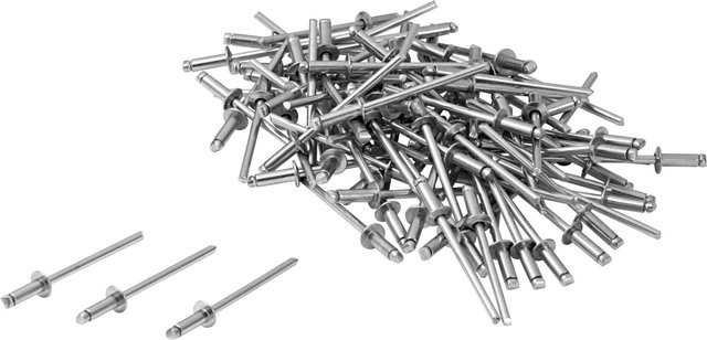 LUX-TOOLS Edelstahl Blindniete in Silber, Durchmesser: 3 mm, Länge: 10 mm, 100 Stück - Bild 1