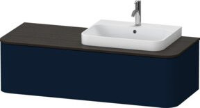 Duravit Waschtischunterschrank Happy D.2 Plus, Blau matt, Wandmontage, B: 130 cm, T: 55 cm, H: 35,4 cm - Bild 1