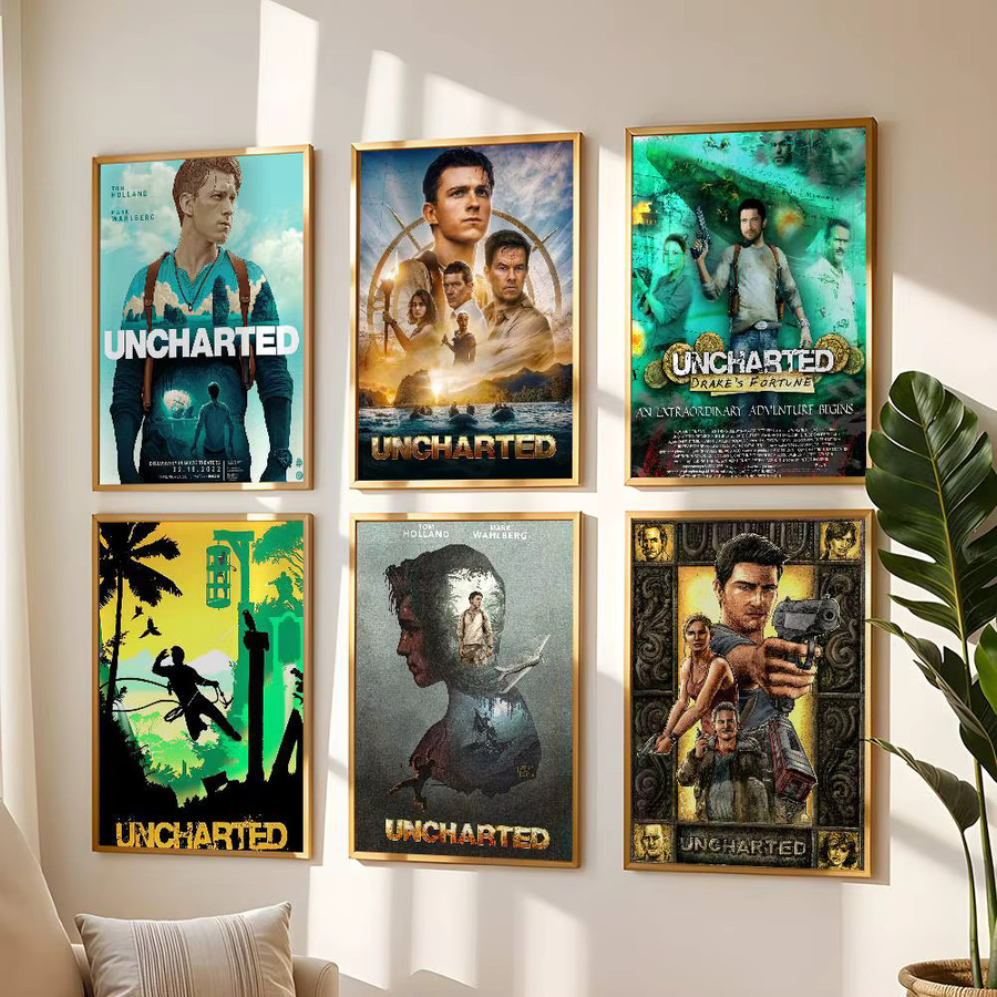 Uncharted 4 Vintage Poster Wasserdichter Wandkunstaufkleber Multicolour B: 15,0 cm, H: 15,0 cm - Bild 2