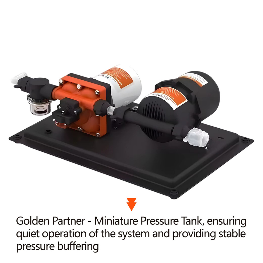 xmshxltd Automatische Vierkammer-Membranpumpe mit hohem Kopf, DC 12/24 V, 11,3 LPM, selbstansaugende Hochdurchflusspumpe für Boote, Häuser und Wohnwagen - Bild 3