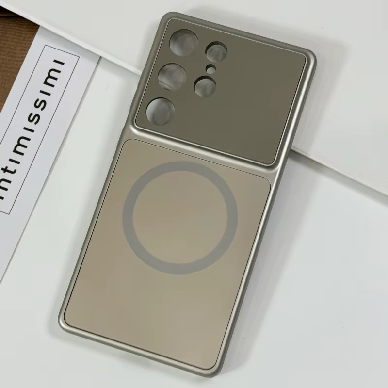 Xeber Magnetische Schutzhülle für Samsung Galaxy S26 S25 S24 S23 Ultra Plus mit MagSafe und Kameraschutz in Silber - Bild 1