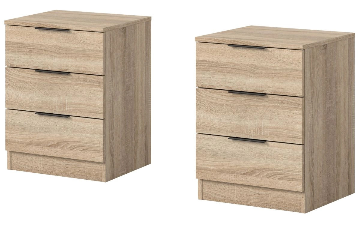 Nachttisch Set Swan in Sonoma Eiche, modern, B/T/H: 60 x 45 x 40 cm - Bild 1