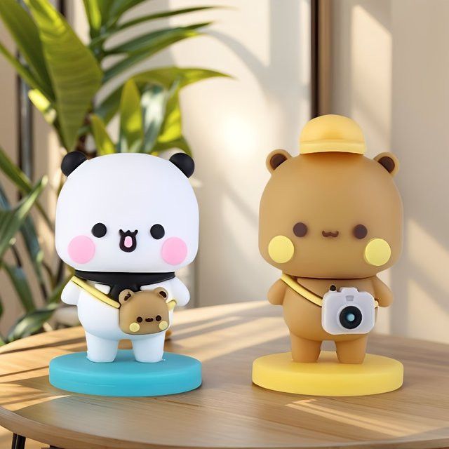 Yier Bubu Kawaii Panda Bär Puppe als süßes Cartoon Tierspielzeug und Deko-Geschenk - Bild 1