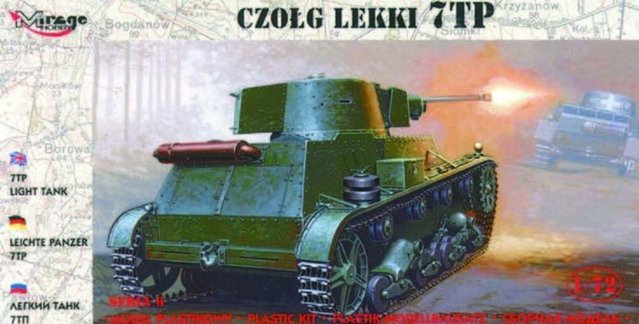Mirage Hobby Leichter Panzer 7 TP, Modellfahrzeug, 1:72, Kunststoff, Grün - Bild 1