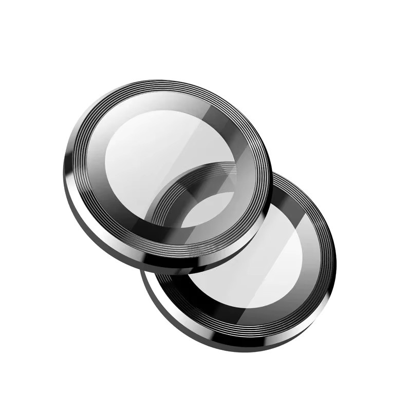 Kamera Schutz Set für iPhone 15 und iPhone 16 Pro Max mit Metallring und Objektivglas in Silber und Grün - Bild 5