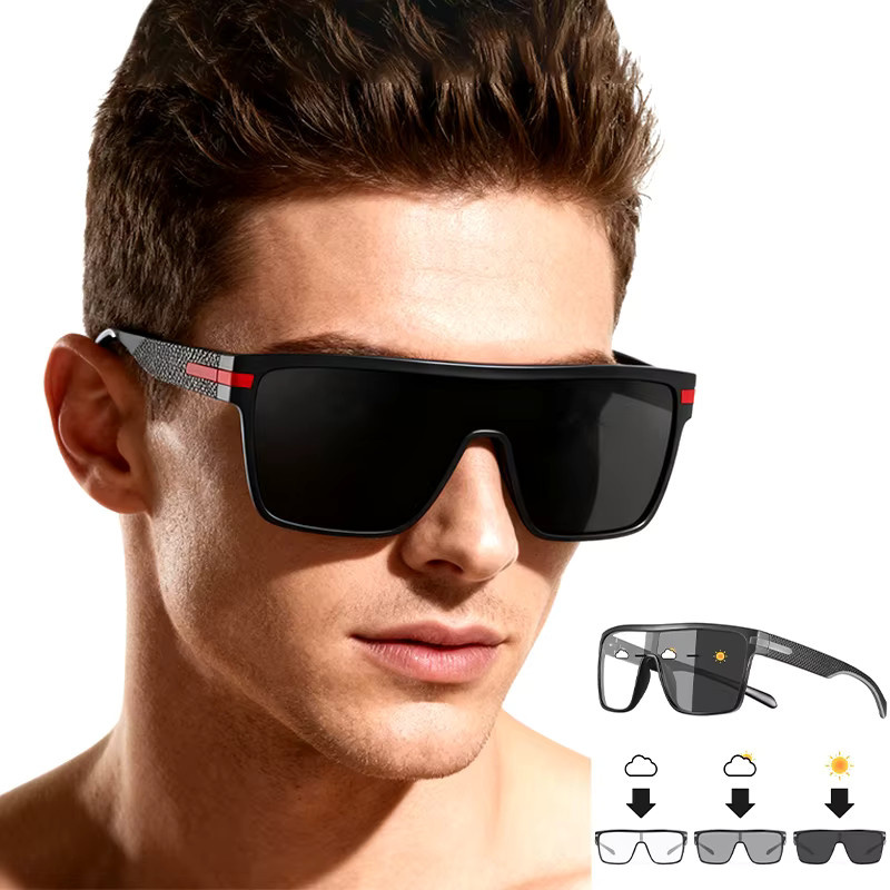 Sonnenbrille, Unisex, Vollrand, Square, Schwarz, Kunststoff, polarisiert - Bild 3