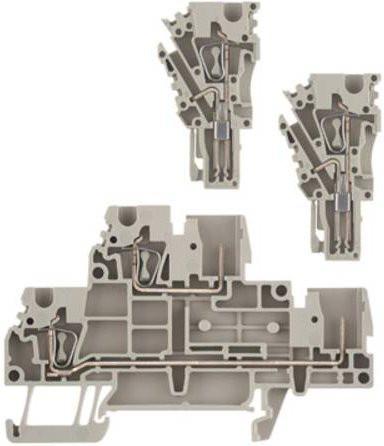 Weidmüller Klemme ZDT 2.5/2 aus Kunststoff in Beige oder Grau - Bild 1