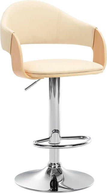 CLP Barhocker Nilse in Beige mit Kunstleder-Bezug und höhenverstellbarem Design - Bild 1