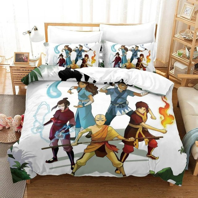 Avatar der Herr der Elemente Bettwäscheset mit 3D-Anime-Print, 2-teilig, Mehrfarbig, B/H: 140 x 200 cm - Bild 1