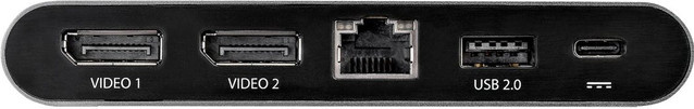 StarTech.com USB-C Dockingstation DK30C2DAGPD in Schwarz mit Dual 4K UHD DisplayPort, 100W Power Delivery, GbE und 2-Port USB-A Hub - Bild 1