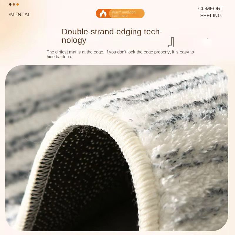 VIKAMA High-End-Teppich im minimalistischen Design mit Kaschmirimitat für Wohnzimmer, Sofa und Schlafzimmer - Bild 2