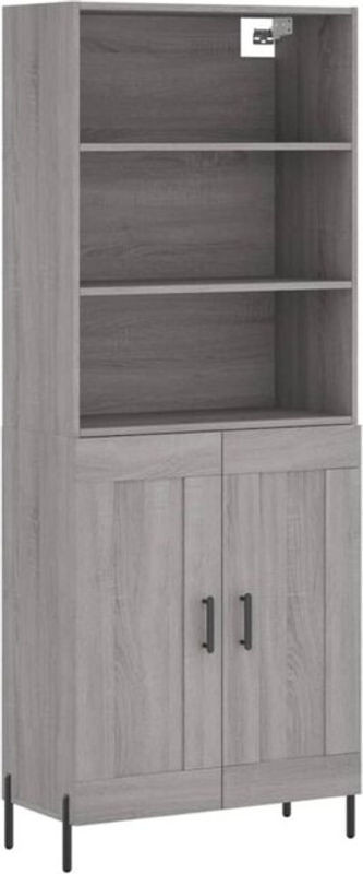 Vidaxl Highboard Modern in Grau aus Holzwerkstoff und Metall, B/T/H: 69,5 x 34 x 180 cm - Bild 1