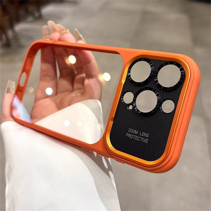 Xeber Magnetische Schutzhülle aus Metall und TPU für iPhone 17, 16, 15, 14 Pro Max Plus, Transparent/Blau, Durchscheinendes Acryl und Stoßfester Schutz - Bild 3
