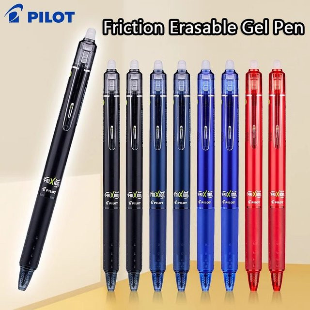 PILOT Frixion Ball Knock löschbare Gelstifte mit 0,5 mm Spitzengröße, nachfüllbar, Farben: Blau und Mehrfarbig - Bild 1