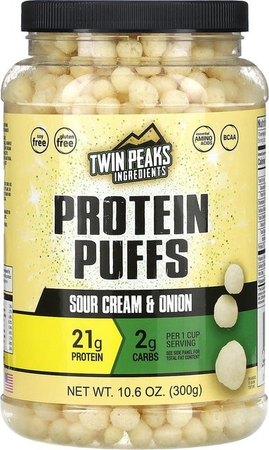 Twin Peaks Protein Puffs Sour Cream & Onion 300 g - Bild 1