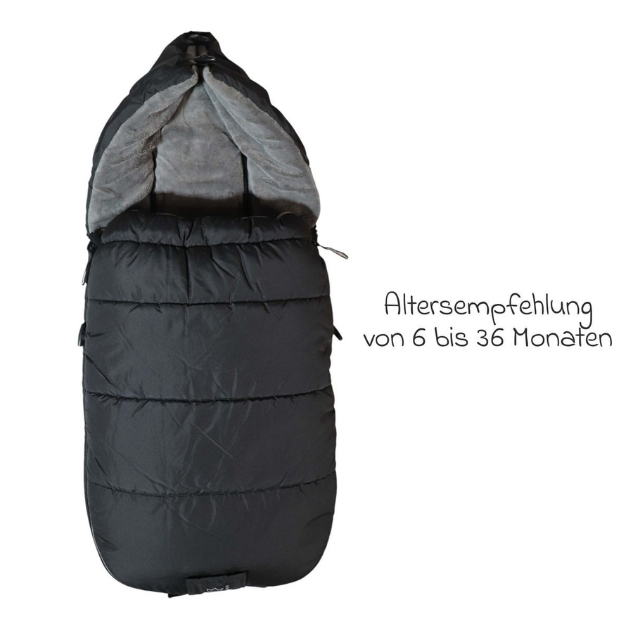 Kaiser Thermo-Fleece Fußsack Akiko für Buggy, Sport- und Kinderwagen in Black Grey - Bild 3