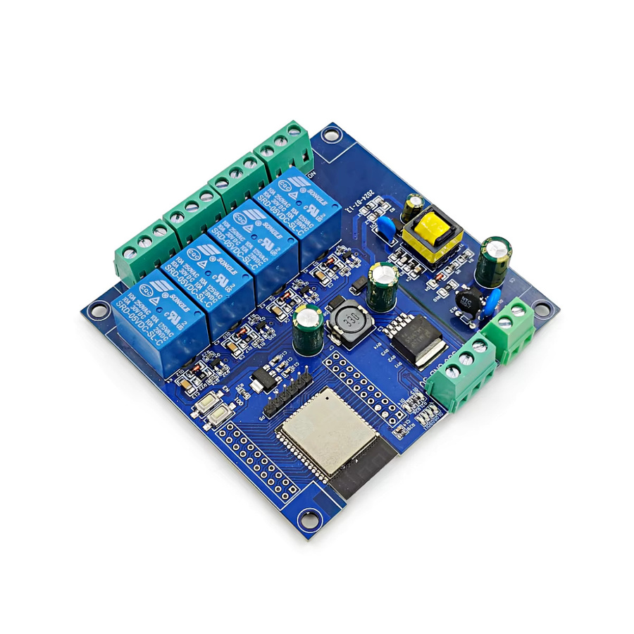 QSZNTEC Tasmota ESP32-Relais X4 mit Inching und Self-Lock Funktion in Blau, kompatibel mit Home Assistant - Bild 2