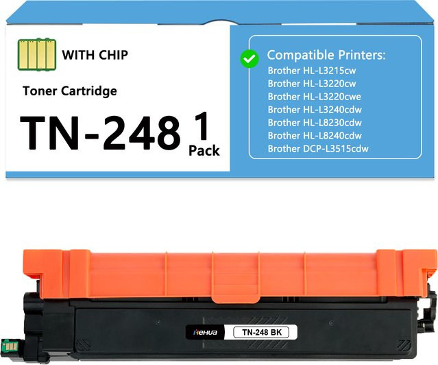 Brother TN248 Tonerkartusche Schwarz kompatibel mit Brother HL-L3215cw L3220cw L3220cwe DCP-L3515cdw L3520cdw L3520cdwe MFC-L3740cdw L3740cdwe - Bild 1
