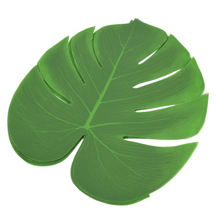 12 Stück mfySpace Platzset Monstera Blatt in Grün als Tischläufer und Besteckmatte - Bild 3