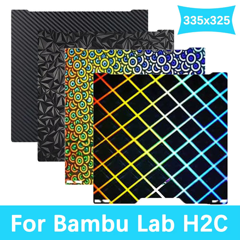 Bambu Lab H2C Magnetische Federstahlfolie für FDM-Druck, Doppelseitige Bauplatte PET PEO PEY H1H, B/T: 335 x 325 mm - Bild 7