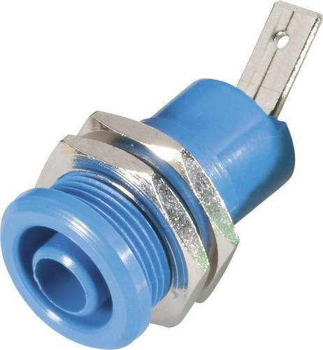 Schnepp BU 4600 bl Sicherheits-Laborbuchse für den vertikalen Einbau in Blau mit 4mm Stift-Durchmesser - Bild 1