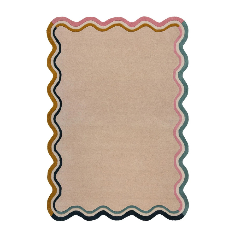 Flair Rugs Wollteppich Leo Border in Mehrfarbig B: 120 cm, T: 170 cm - Bild 2