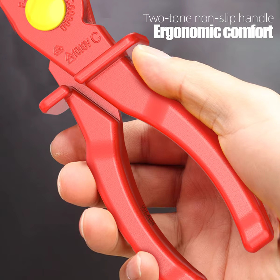 LAOA Isolierte Kunststoff-Flachzange mit spitzer Spitze und ergonomischem Griff - Bild 3