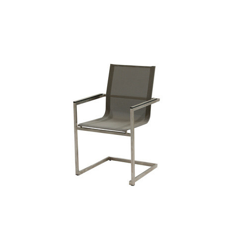 Garden Pleasure Sienna Freischwinger 4er-Set Grau mit Edelstahl und Textilene - Bild 2
