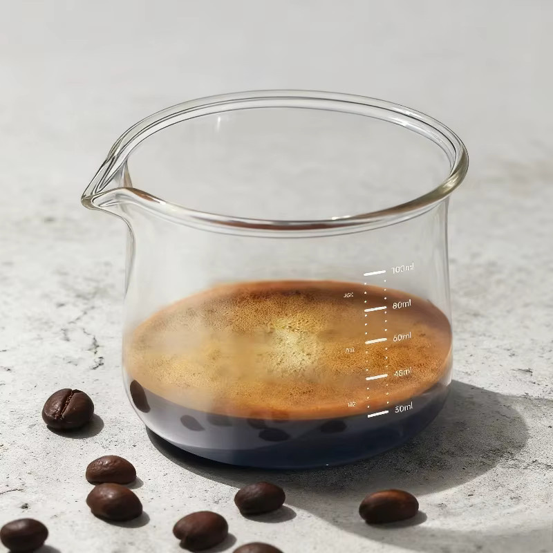 COOKER KinG Messbecher aus Klarglas für Kaffee und Milch, 100 ml, transparent - Bild 3