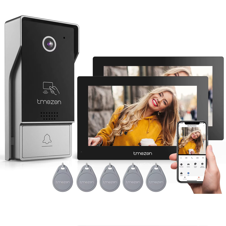 TMEZON Digitales Video-Gegensprechsystem mit 7-Zoll-WLAN-Monitor, 1080P-Türsprechkamera und Tuya-Entsperrfunktion - Bild 7