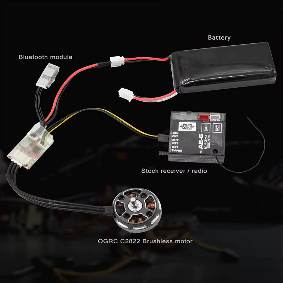 OGRC C2822 Outrunner Bürstenloser Motor 1400KV, RC Modelle, Metall, Schwarz - Bild 4