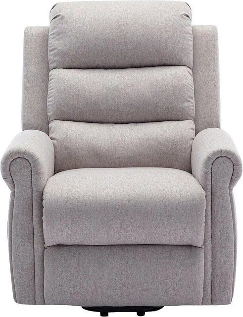 Massagesessel Lovari von Vente-unique in Beige mit Stoffbezug, Breite: 84 cm - Bild 1