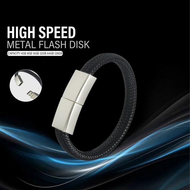 JASTER USB-Flash-Laufwerk Armband 64 GB Schwarz USB-A - Bild 1