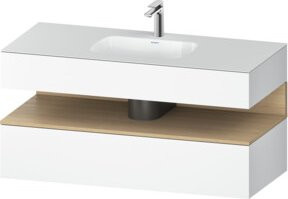 Duravit Qatego Einbauwaschtisch-Möbel-Set in Weiß, B/T/H: 120 x 55 x 60 cm - Bild 1
