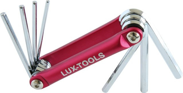LUX-TOOLS Stiftschlüsselsatz 7-teilig Innensechskant 2,5 mm - 6 mm aus Chrom-Vanadium-Stahl in Rot - Bild 1