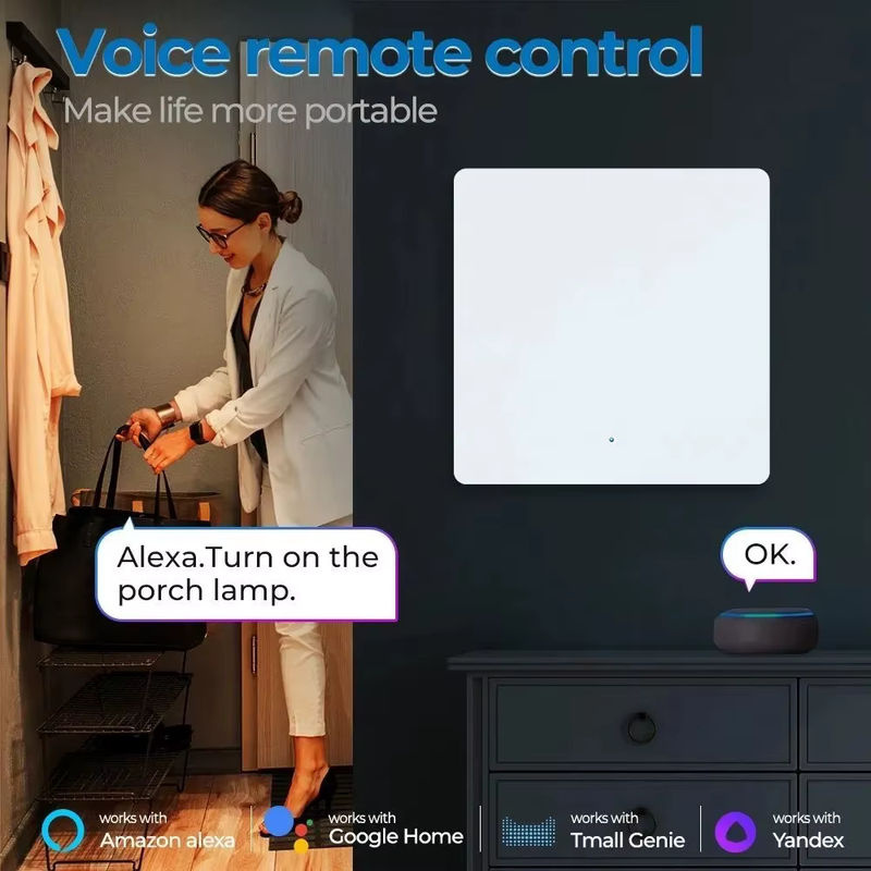 Tuya ZigBee Smart Lichtschalter in Weiß, moderner Wanddruckschalter ohne Neutralleiter und ohne Kondensator, kompatibel mit Alexa und Google Assistant - Bild 4