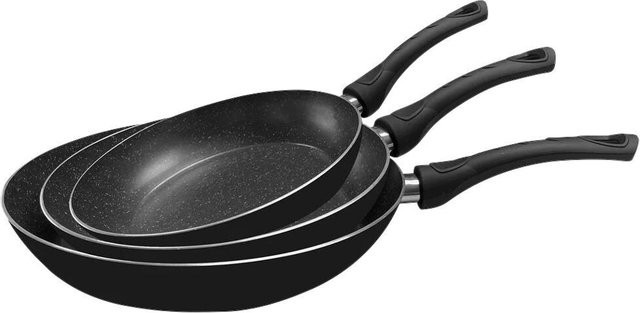 SAN IGNACIO Pfannenset Land Poniente, 3-teilig, Schwarz, Aluminium und Edelstahl mit Antihaftbeschichtung - Bild 1