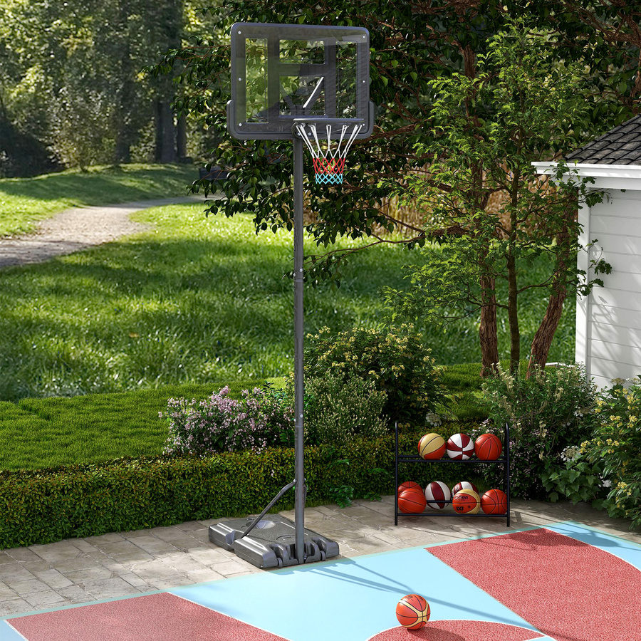 SPORTNOW Basketballständer Stahl Kunststoff HDPE Schwarz - Bild 2