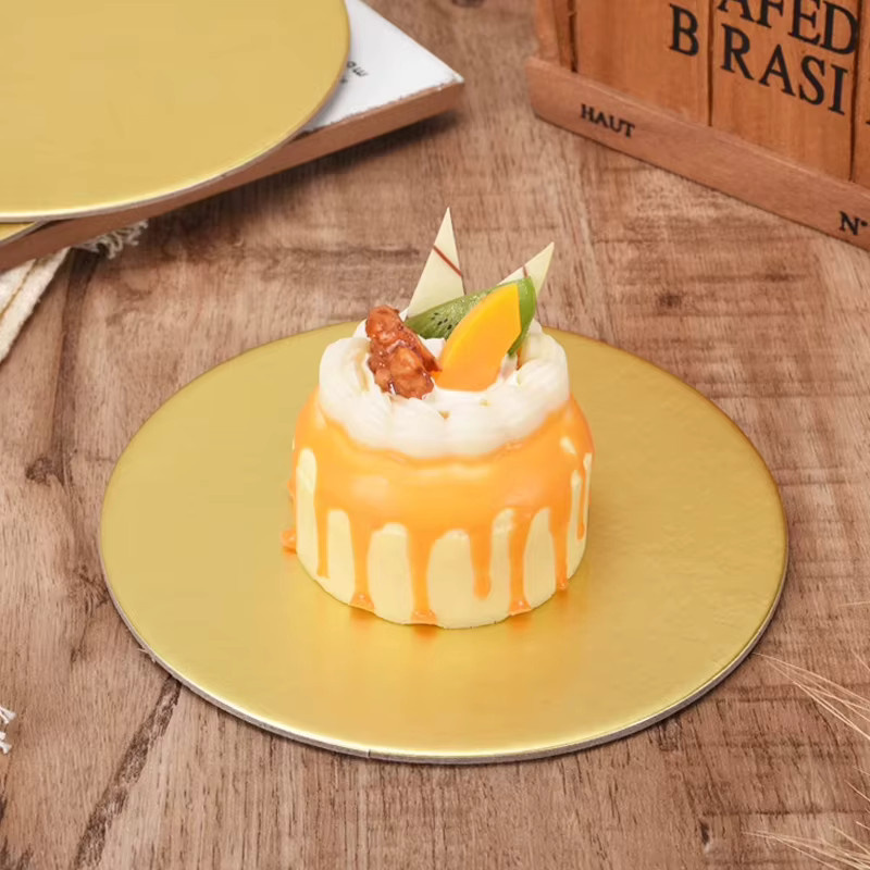 10 Stück runde Einweg Kuchenbretter aus Papier in Gold, Silber und Weiß - Bild 3
